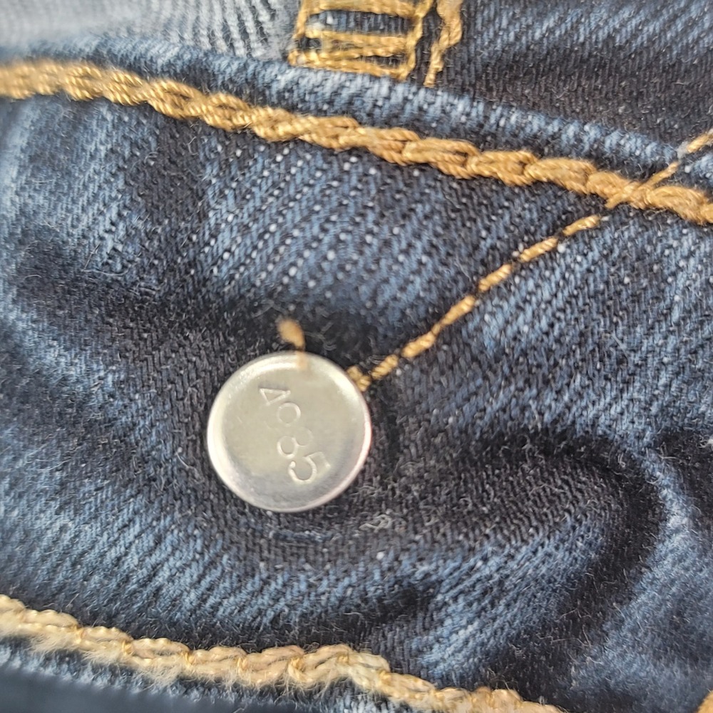 Levis 501 Mens Original Fit Blue Dark Wash Stretch Denim Button Fly Jeans 30x30 - Picture 7 of 12